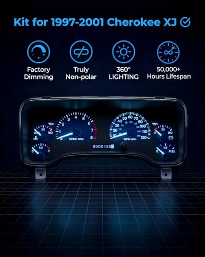 Kit de luces LED para tablero Jeep Cherokee 1997-2001 miniatura 2