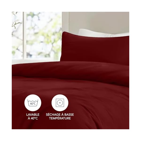 Dreamzie - Housse de couette 220 x 240 cm avec 2 taies d'oreiller 65 x 65 cm - Parure de lit 3 pièces pour adulte en microfibre douce - Certifié Oeko-Tex