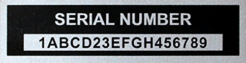 Custom Engraved Aluminum Serial Number Plate