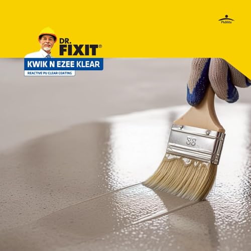 Image of Dr. Fixit Kwik N Ezee Klear | 250gm with Brush | DIY PU Based Transparent Waterproofing Solution for Cracks in Roof, Walls, Floor, Tile