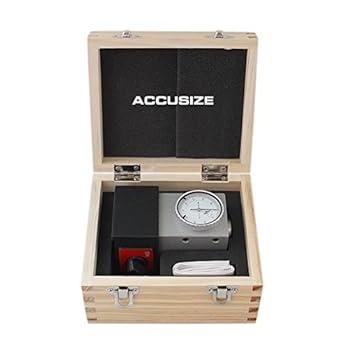 Accusize Industrial Tools 0-0.1'' by 0.001'' with Magnetic Base, 4'' Height, Z Axis Zero Setting, 2124-2002