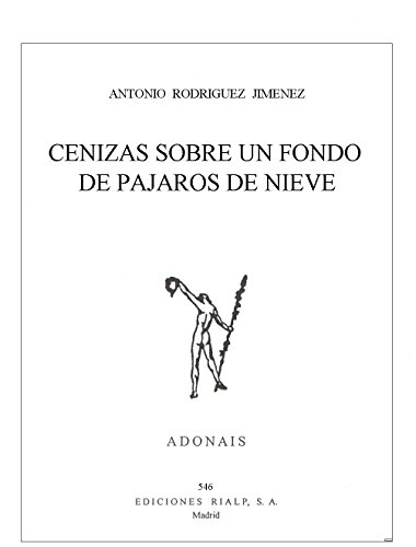 Portada de Cenizas sobre un fondo de pájaros de nieve
