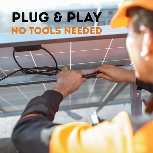 XYRIS Solar Connectors Y Branch Parallel 1 to 4 Adapter Cable Wire Plug Tool Kit for Solar Panel (M/FFFF+F/MMMM, 2 Pair)