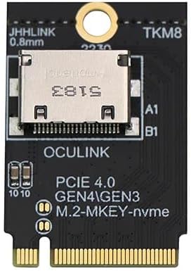 M.2 to OCuLink Riser Card M.2 for NVMe M Key to SFF-8612 Female Adapter PCI-E PCIe 4.0 X4 for U.2 SSD Hard Drives Graphics Dock