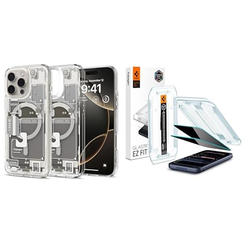 Spigen iPhone 16 Pro ince MagSafe Kılıf Spigen iPhone 17 Pro / 17/16 Pro Hayalet Cam Ekran Koruyucu
