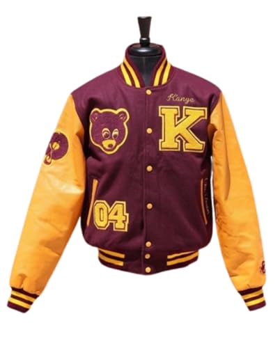 The College Dropout Kanye Premium Classic Snap Button Vintage Baseball Varsity Jacket | Men's Bomber Jacket2