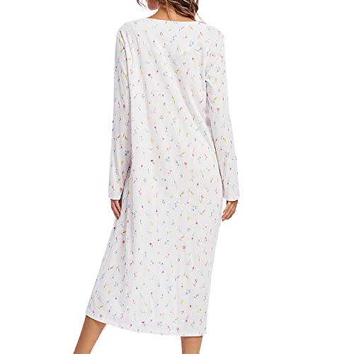 FMIRREO Women's Long Sleeve Nightgown