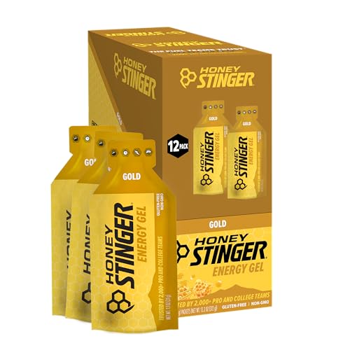 Honey Stinger Gold Energy Gel, Gluten Free & Caffeine Free, for Exercise, Running and Performance,...