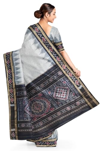 Image of Sambalpuri Cotton Saree of Odisha Ikkat Orissa Traditional Handloom Sari | Bomkai | Pata | Nuapatana | sambalpuri saree | khandua patta sare | without Blouse JH993