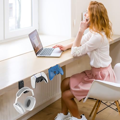 Soporte Plegable de Pared para Auriculares y Mandos - Gancho Universal para Accesorios de Juegos - 4 Piezas - imagen 6