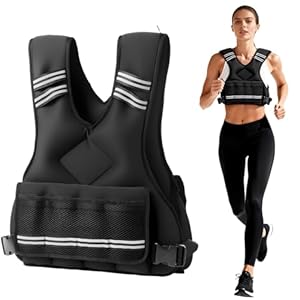 Adjustable X-Shape Weighted Vest (Snug Torso Fit) – Adjustable Bust Size & Removable Packs | Unisex Fitness Vest for Men/Women, Heavy Duty for Running, Jogging, HIIT & Gym Training