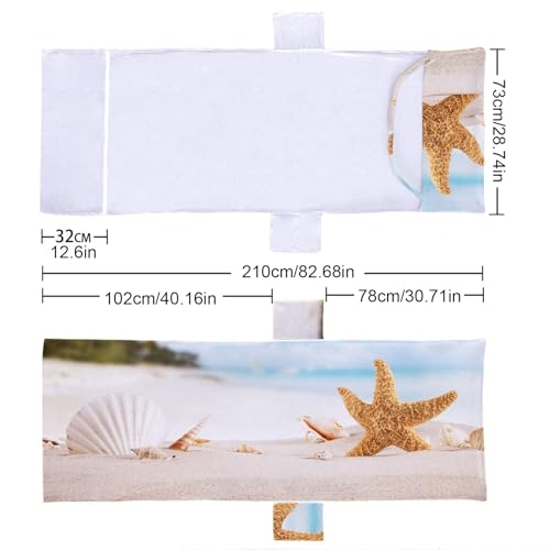 Housse de chaise longue avec poches drap de bain microfrais pour transat