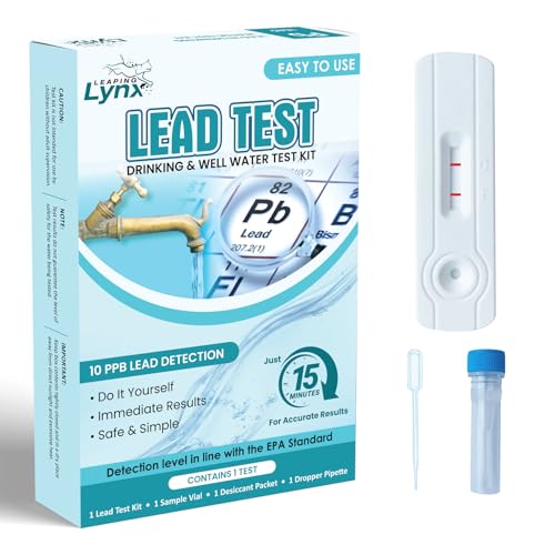 Lead Water Test Kit – Fast 5-Minute Results – 10 PPB Detection – EPA Standard Accuracy – Home Drinking Water Lead Testing – Easy DIY Kit Validated by Independent Labs – Tap