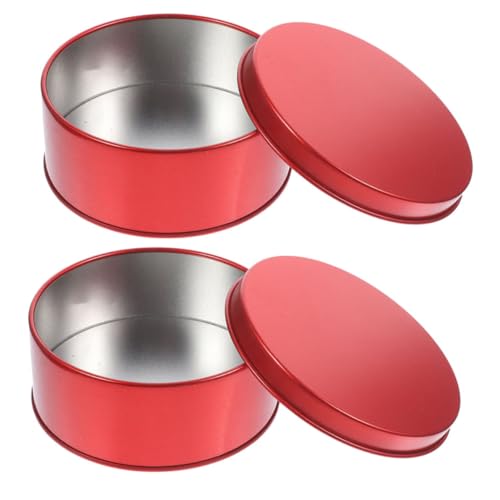 Alipis 2pièces Boîtes Rondes Pour Bonbons Biscuits Thés Collations Petites Boîtes De Rangement Avec Couvercle