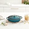 Lodge Essential Enamel Braiser 3.5 Quart - Refrigerator- & Oven-Safe up to 500° F - Heat-Retaining, Induction-Safe & PFAS-Free Enamel Cookware - Lagoon #3