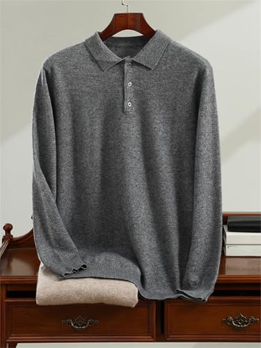 Men Cashmere Polos Pullover Knitwear Fall Winter Casual Basic Long Sleeve Pullover Sweater Tops4