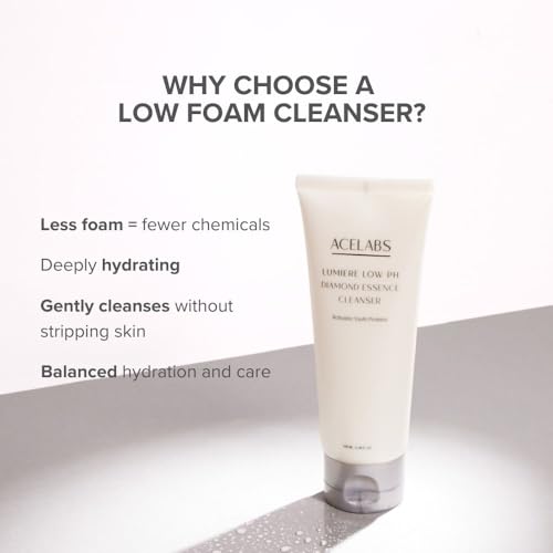 Image of Lumiere Low pH Diamond Essence Cleanser | Gentle Face Wash with Mild Exfoliant | Suitable for All Skin Types | 100ml