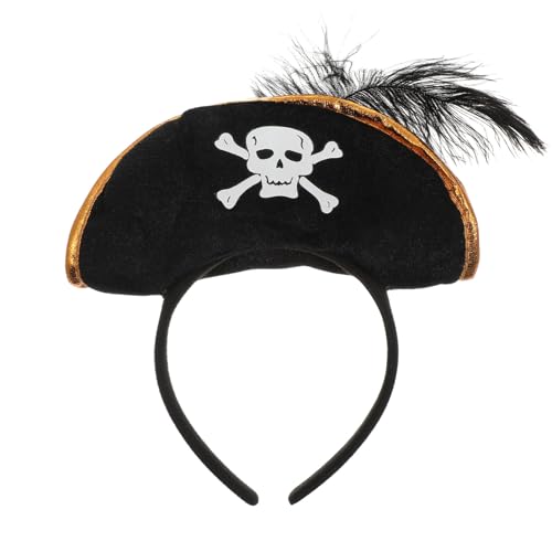 Pirate Headband,Skull Print Captain Cap Halloween Cosplay Costumes for Halloween Masquerade Carnival Theme Party Decoration Accessories