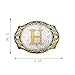 QQA Western Cowboy Belt Buckle ABCDJ to Z Initial Letter Belt Buckles for Men Women