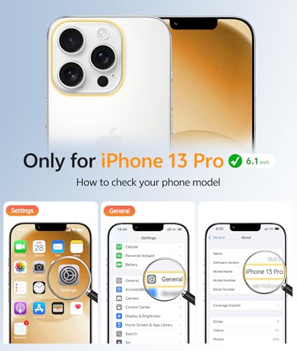 Image of FNTCASE for iPhone 13 Pro Case: [Compatible with Magsafe] [Screen Protector] Anti Yellowing Transparent Clear Magnetic Phone Cover - Military Grade Shockproof Drop Proof Protective Cases - Clear