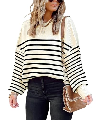 Image of Womens Oversized Sweaters Fall 2026 Fashion Clothes Colorblock Knit Tops