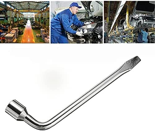 Zeromall 22Mm Car Spare Tire Wrench, L-Type Hexagon Slotted End Socket Repair Tool Car Spare Tire Lug Wrench For Jack #TOP3