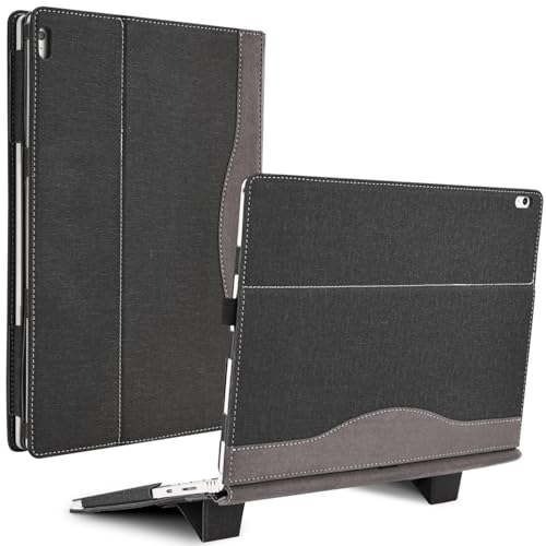 Case for Microsoft Surface Book 3/2/1 13.5 Inch, Computer Bag Protective Case PU Shell with with Bracket and Anti-Skid (Dark Gray, 13.5)