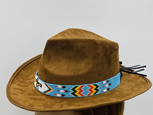 Image of Cowboy Western Beaded Hat Band Rodeo Style Handmade