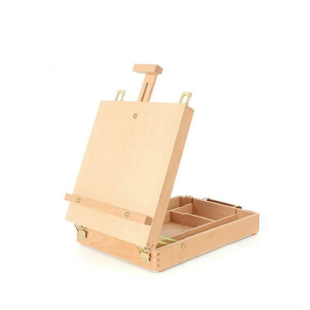 ASerZenith Portable Wooden Easel Art Painting Box, Adjustable Tabletop Sketching Easel For Oil, Watercolor, And Canvas – Ideal For Artists, Beginners, And Professionals