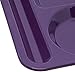 Carlisle FoodService Products Plastic Meal Tray Left-Handed Heavyweight Lunch Tray with 6-Compartments for Schools, Cafeterias, and Dining Halls, Melamine, 14 x 10 Inches, Purple