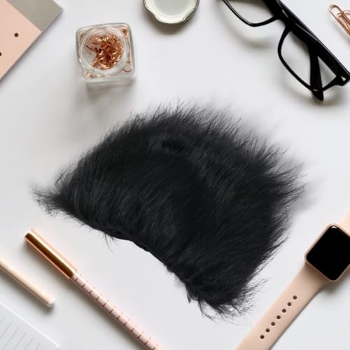 Image of Black Wig Hair Headband Costume Funny Wigs for Adults Crazy Wigs for Halloween Costume Cosplay