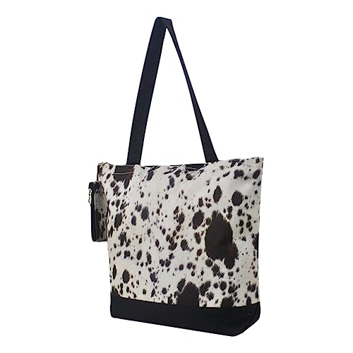Image of NGIL Medium Top Zipper Closure Canvas Tote Bag with Attached Matching Coin Purse For Moms and Nurses