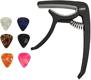 Capo,Guitar Capo, Ukulele Capo,PPpanda Trigger Capo Capotastos for Acoustic Electric Guitars and Ukulele with 6 picks