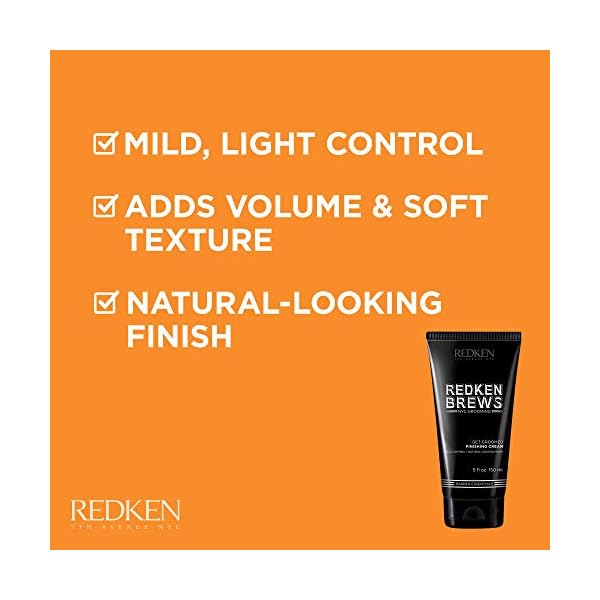 Redken Brews Finishing Cream For Men, Light Hold Natural Looking Finish 5.1 fl. oz