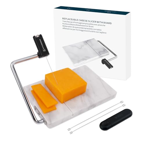 KITCHENDAO Austauschbarer Käseschneider mit Brett, Tinstellbare...