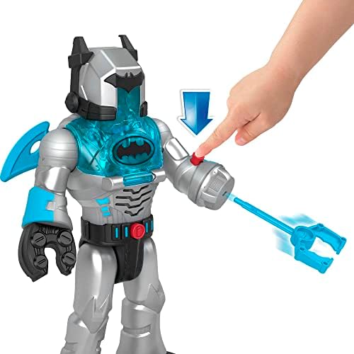 Fisher-Price Imaginext DC 슈퍼 프렌즈 배트맨 장난감 인사이더 & 엑소 수트 30.5cm(12인치) 로봇, 조명 사운드 및 피규어 포함, 만 3세 이상, 디펜더 그레이 — 사진 5