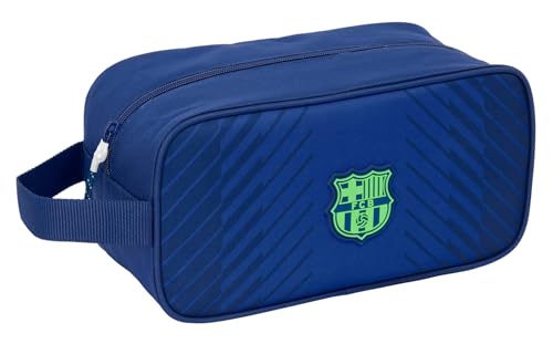 Safta F.C. Barcelona Navy Blue - Sac à Chaussures Moyen, Multifonction, Sport, extrascolaire, Football, Confortable et Polyvalent, 29 x 14 x 15 cm, Bleu Marine, M,...
