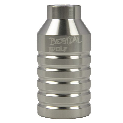 SLIDER4414, estribera individual sin tornillos Bestial Wolf, plata