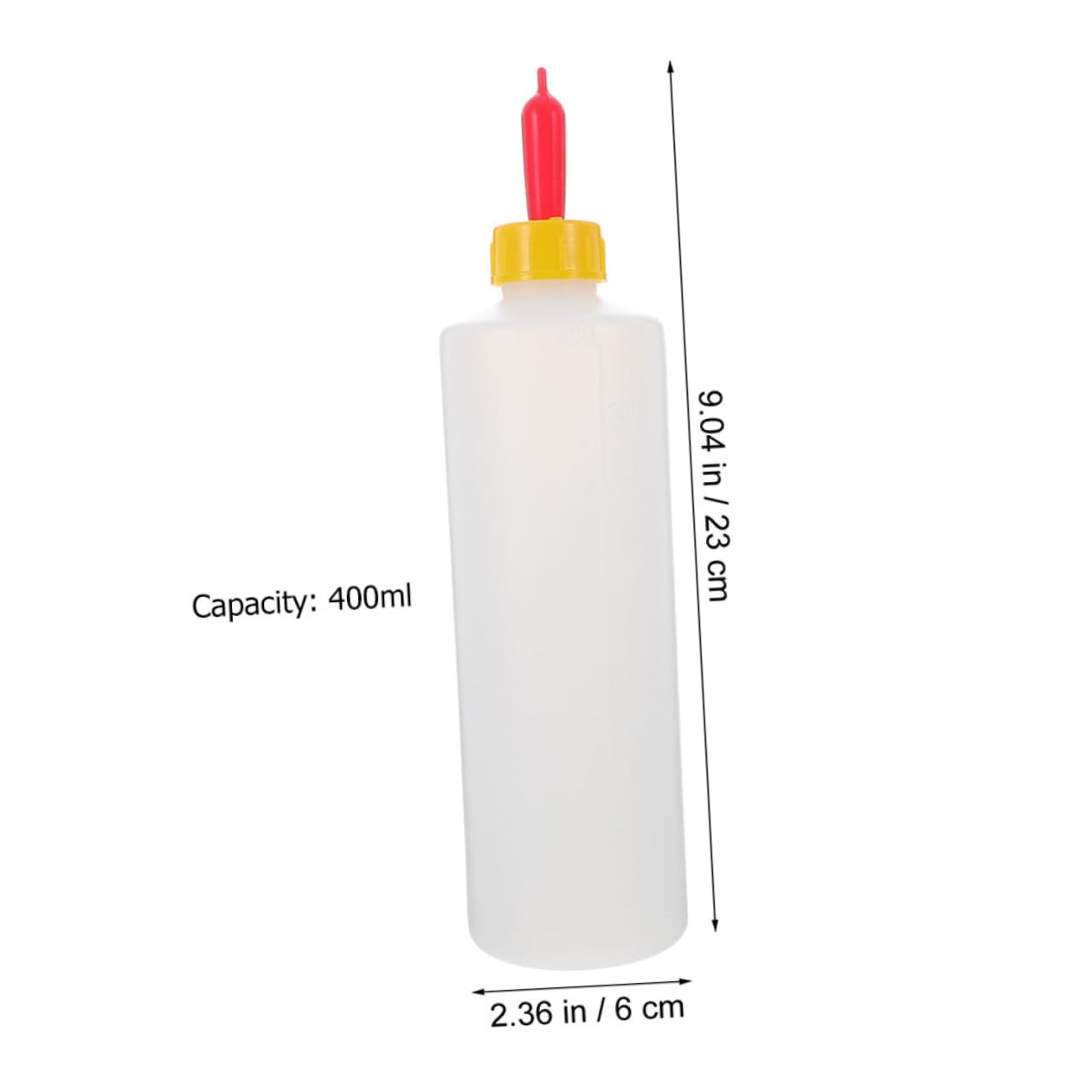 Biberon per Allattamento degli Agnelli 400ml in Pvc | Set 1 Pezzo con Tettarella Sostituibile, Design a Ciuccio, Superficie Liscia e Riutilizzabile