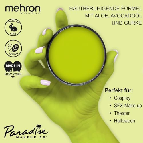 Image of Mehron Makeup Paradise FX - 1.4 oz Water-Activated Paint (Lime 2, 1.4 Ounce)