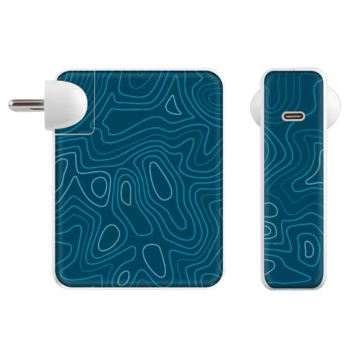 Image of Capes India Protective Adapter Skin Cover Compatible with MacBook Adapter 140W| Not a Case | Vinyl Skin Sticker (Aqua)