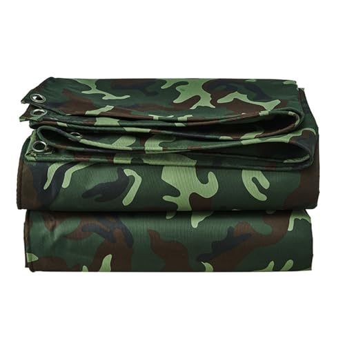 Lona De Camuflaje para Trabajo Pesado, Cubierta De Lona Gruesa con Ojales A Prueba De Óxido, para Piscina Al Aire Libre, Bloquea Los Rayos UV Y Es Resistente A Rasgaduras(6X10M)