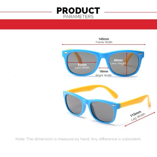 Polarized Red Frame Classic Kid Sun Glasses4