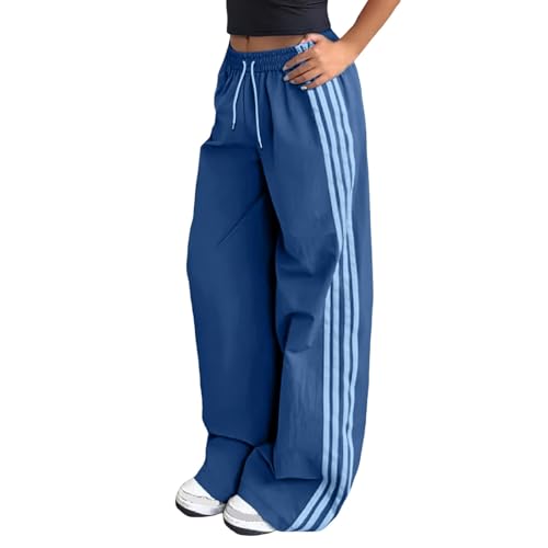Pantalon Palazzo low rise fluide à rayures de style sweat slouchy