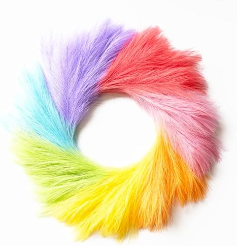 Ansuma Faux Pampas Grass Wreath, 20” Rainbow Love Pride Month Wreath for Wall Decor Premium Artificial Pampas Spring Decor Interior & Exterior Silk Boho Style Modern Decoration