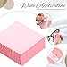 Cunno 120 Pcs Microfiber Jewelry Pouch 8x8cm Packaging Bag Luxury Gift Fixed Strap Envelope Style Packaging with Cleaning Cloth(Pink)