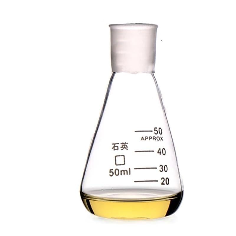 Fiole conique en verre de quartz 50 ml pour laboratoires
