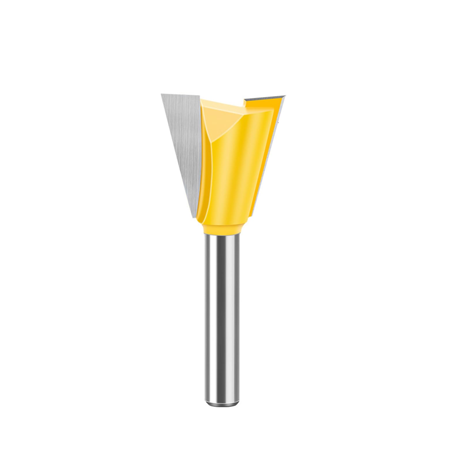 MACHSWON Straight Cut Router Bit Milling Cutter Cutting Dovetail Bit 1/4 Inch Shank,7/8" Cut Diameter Woodworking Cutting Trimming Cutter Double Flute Straight Grooving Bits