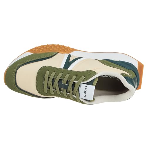 Lacoste Mens L-Spin Deluxe Sneaker, KHK/Off WHT, 84