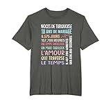 Noces De Turquoise Couple Amoureux 18 Ans de Mariage Amour T-Shirt
